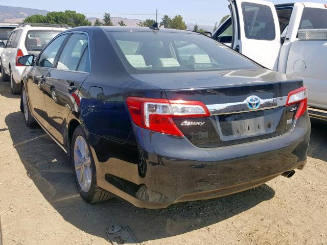 4T1BD1FK5CU004629 - 2012 TOYOTA CAMRY HYBR BLACK photo 3