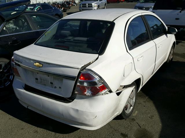 KL1TD5DE7AB086926 - 2010 CHEVROLET AVEO LS WHITE photo 4