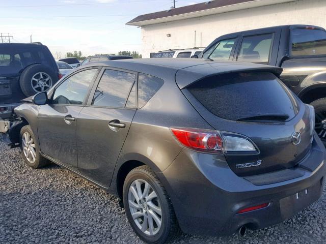 JM1BL1L74C1627829 - 2012 MAZDA 3 I GRAY photo 3