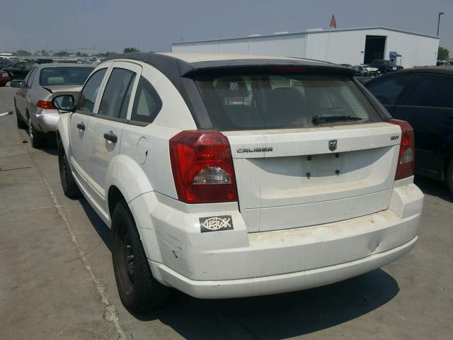 1B3HB48B87D336977 - 2007 DODGE CALIBER SX WHITE photo 3