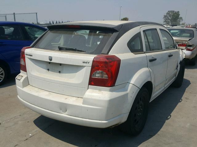 1B3HB48B87D336977 - 2007 DODGE CALIBER SX WHITE photo 4