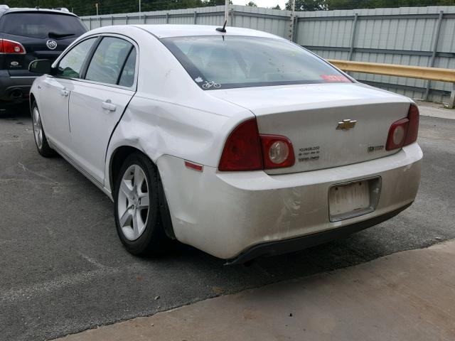 1G1ZF57559F166781 - 2009 CHEVROLET MALIBU HYB WHITE photo 3