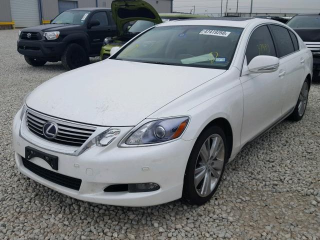 JTHBC1KS3B5024673 - 2011 LEXUS GS 450H WHITE photo 2