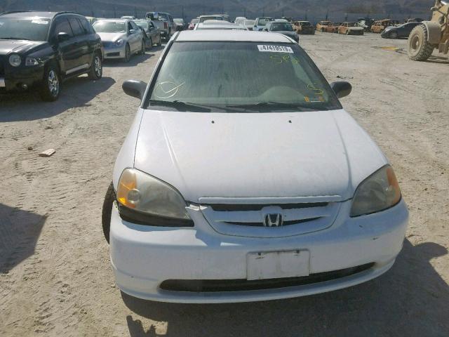 1HGEM21512L108047 - 2002 HONDA CIVIC LX WHITE photo 9