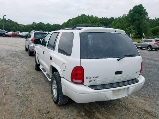 1B4HS28Y5XF519312 - 1999 DODGE DURANGO WHITE photo 3