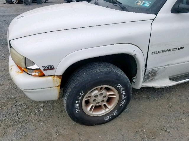 1B4HS28Y5XF519312 - 1999 DODGE DURANGO WHITE photo 9