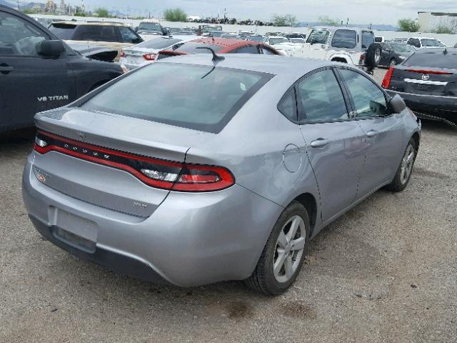 1C3CDFBB3FD306750 - 2015 DODGE DART SXT SILVER photo 4