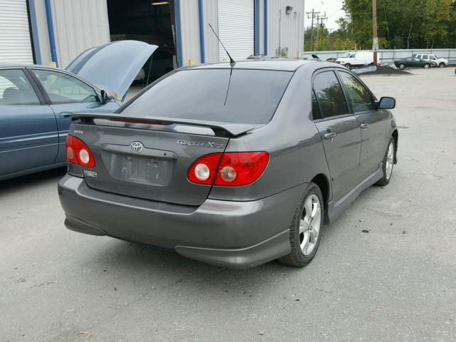 2T1BY30E75C435559 - 2005 TOYOTA COROLLA XR GRAY photo 4