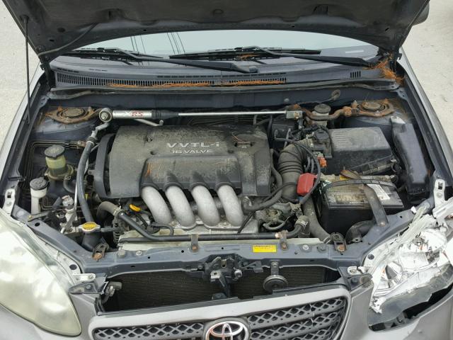 2T1BY30E75C435559 - 2005 TOYOTA COROLLA XR GRAY photo 7