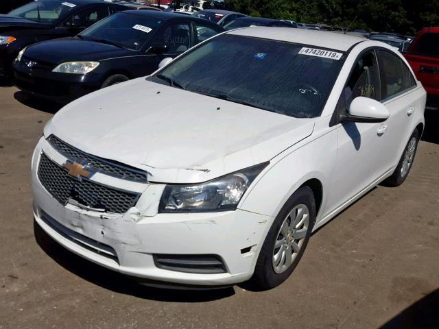 1G1PF5S9XB7293821 - 2011 CHEVROLET CRUZE LT WHITE photo 2