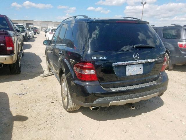 4JGBB86E58A299104 - 2008 MERCEDES-BENZ ML 350 BLACK photo 3