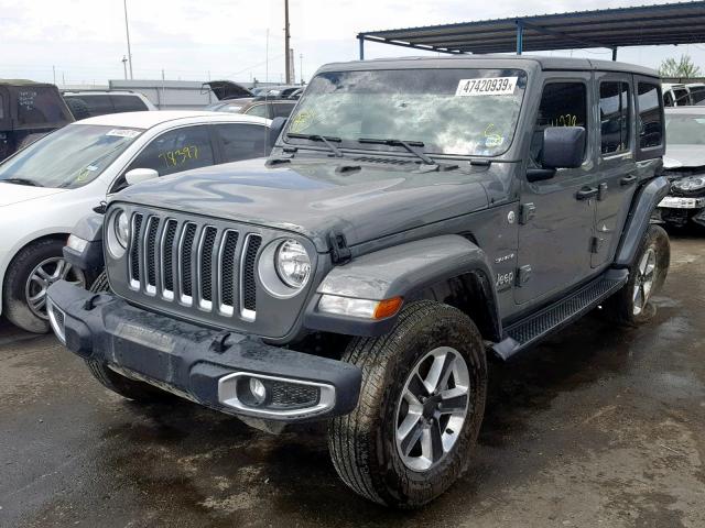 1C4HJXEG2KW527603 - 2019 JEEP WRANGLER U GRAY photo 2