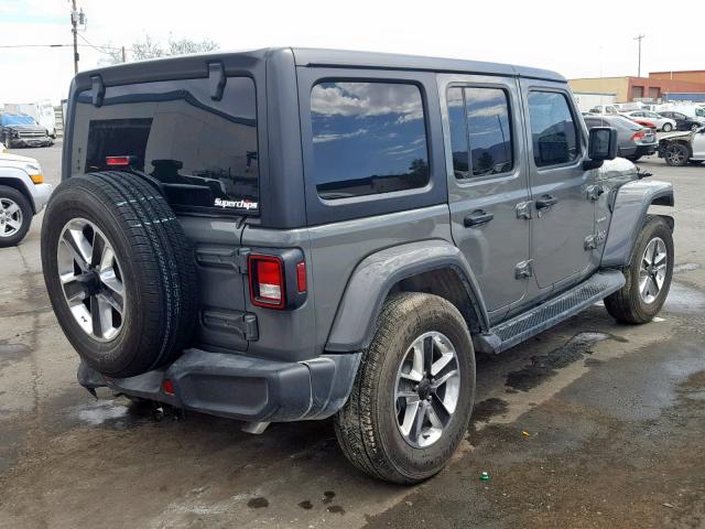 1C4HJXEG2KW527603 - 2019 JEEP WRANGLER U GRAY photo 4