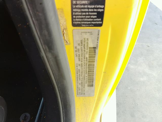 3VWCK31C35M414599 - 2005 VOLKSWAGEN NEW BEETLE 黄色 照片 10