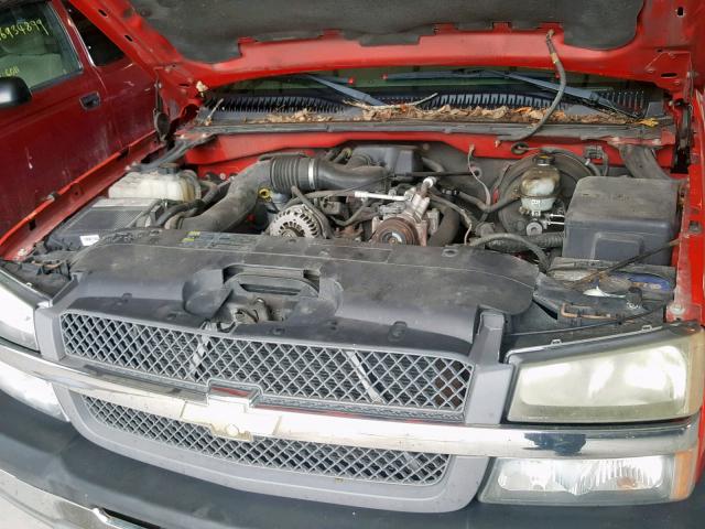 1GCEK14XX5Z140105 - 2005 CHEVROLET SILVERADO RED photo 7