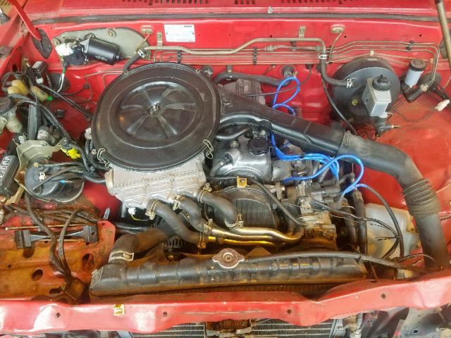 JM2UF3130K0799027 - 1989 MAZDA B2200 CAB RED photo 7