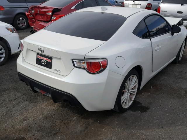 JF1ZNAA14G8708498 - 2016 TOYOTA SCION FR-S WHITE photo 4
