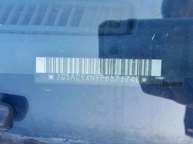 1G3AG54N9P6371748 - 1993 OLDSMOBILE CUTLASS CI 蓝色 照片 10