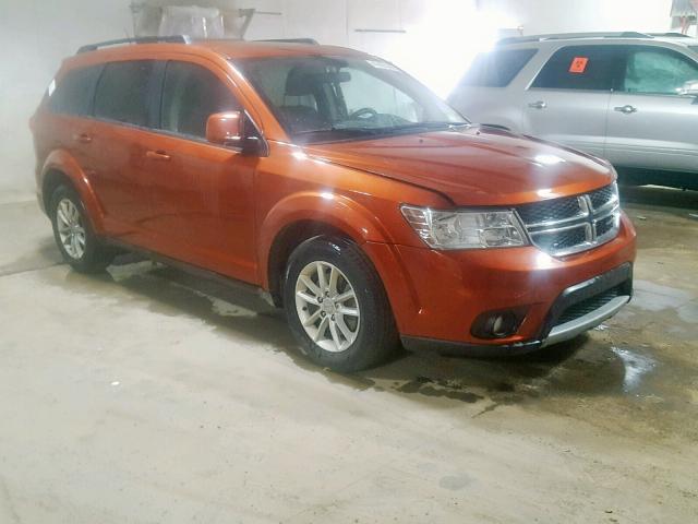 3C4PDCBB4ET100079 - 2014 DODGE JOURNEY SX ORANGE photo 1