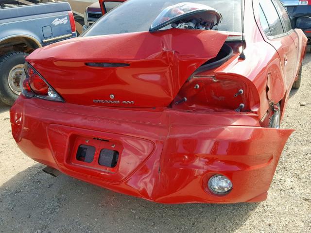 1G2NF52E53C115355 - 2003 PONTIAC GRAND AM S RED photo 9