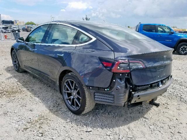 5YJ3E1EB1JF099364 - 2018 TESLA MODEL 3 GRAY photo 3