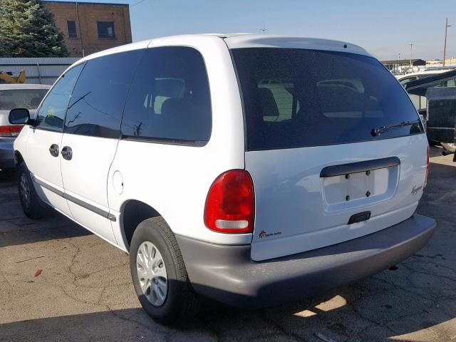 2P4GP253XYR513343 - 2000 PLYMOUTH VOYAGER WHITE photo 3