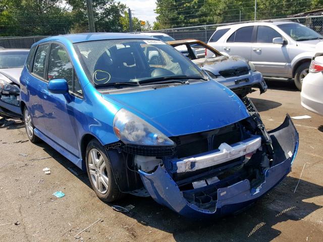 JHMGD38668S015923 - 2008 HONDA FIT SPORT BLUE photo 1