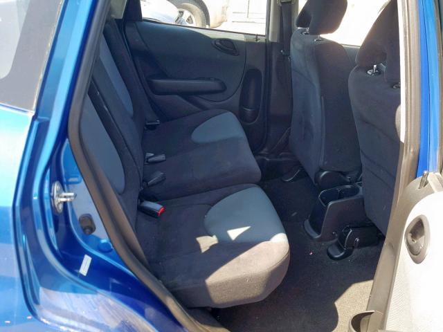 JHMGD38668S015923 - 2008 HONDA FIT SPORT BLUE photo 6