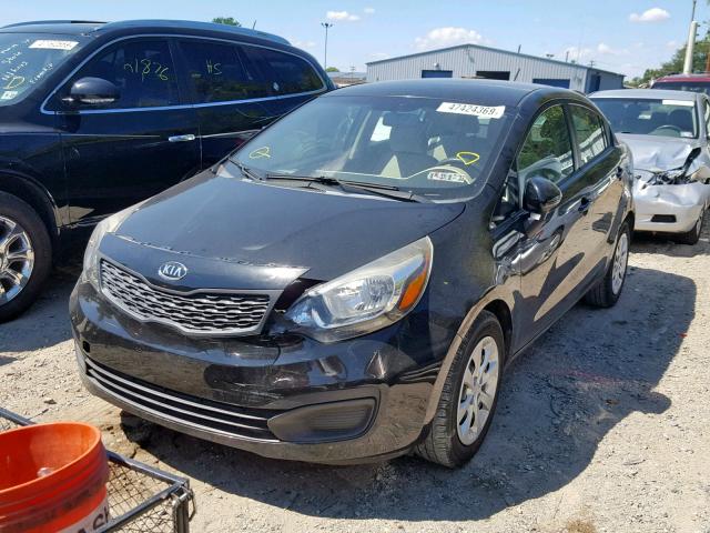 KNADM4A39C6069600 - 2012 KIA RIO LX BLACK photo 2