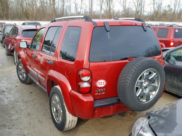 1J4GL58K25W688901 - 2005 JEEP LIBERTY LI RED photo 3