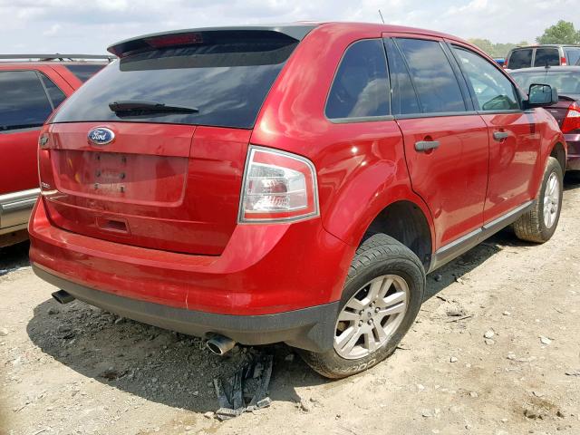 2FMDK3GC1ABB24609 - 2010 FORD EDGE SE RED photo 4