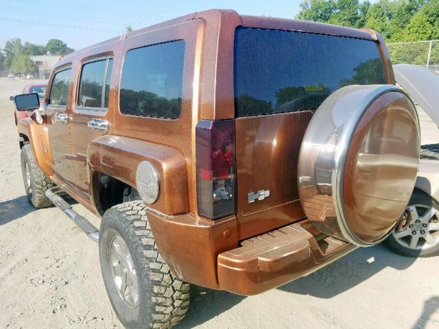 5GTDN136X68292946 - 2006 HUMMER H3 ORANGE photo 3