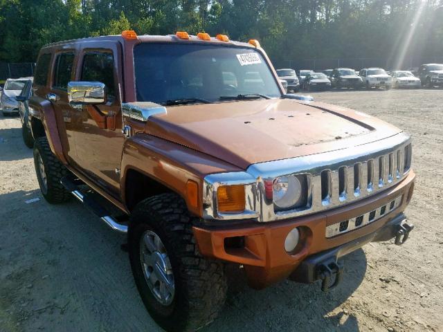 5GTDN136X68292946 - 2006 HUMMER H3 ORANGE photo 9