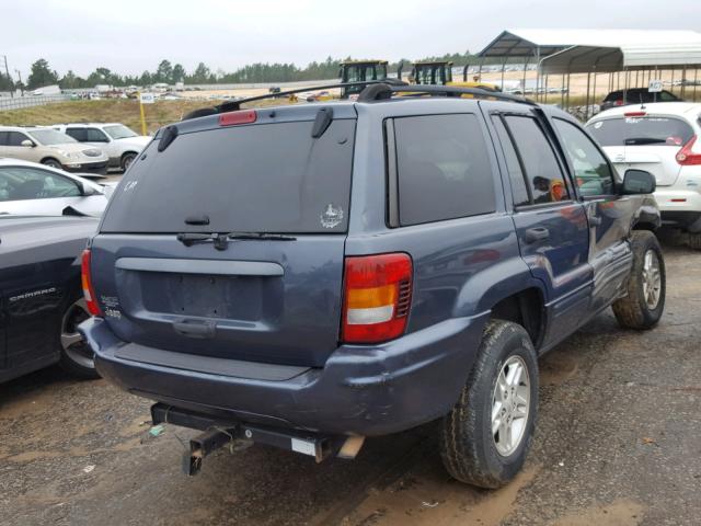 1J8GX48S24C145027 - 2004 JEEP GRAND CHER BLUE photo 4