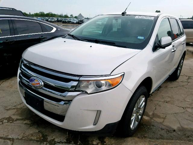 2FMDK3JC5BBB02249 - 2011 FORD EDGE SEL WHITE photo 2