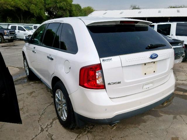 2FMDK3JC5BBB02249 - 2011 FORD EDGE SEL WHITE photo 3