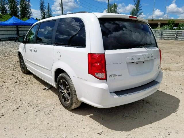 2C4RDGEG9HR813607 - 2017 DODGE GRAND CARA WHITE photo 3