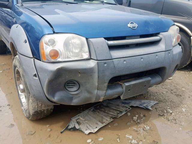 1N6ED26T21C308520 - 2001 NISSAN FRONTIER K BLUE photo 9