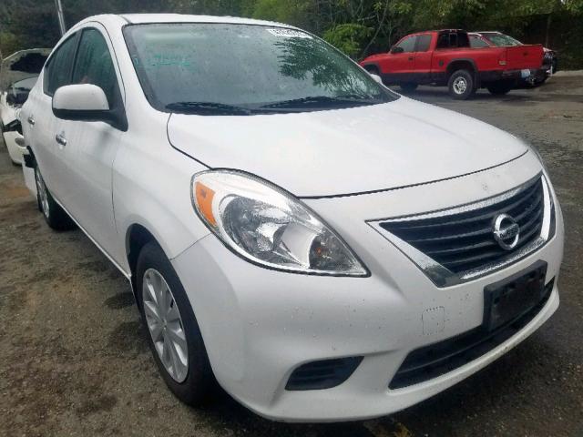 3N1CN7AP7DL855390 - 2013 NISSAN VERSA S WHITE photo 1