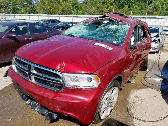 1C4RDJDG7EC586324 - 2014 DODGE DURANGO LI BURGUNDY photo 2