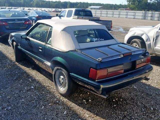 1FACP44E3LF167529 - 1990 FORD MUSTANG LX GREEN photo 3