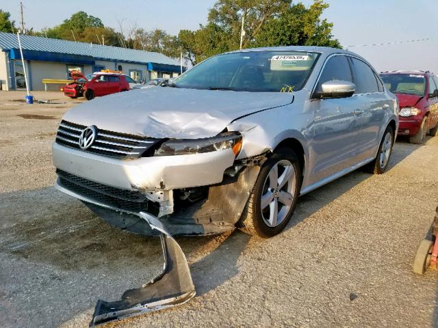 1VWBP7A36DC016775 - 2013 VOLKSWAGEN PASSAT SE SILVER photo 2