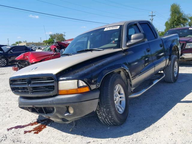 1D7HG48N83S115370 - 2003 DODGE DAKOTA QUA BLACK photo 2