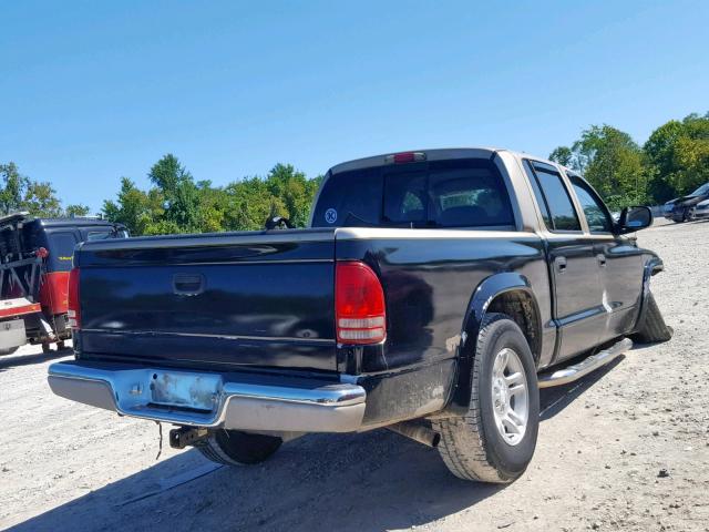 1D7HG48N83S115370 - 2003 DODGE DAKOTA QUA BLACK photo 4