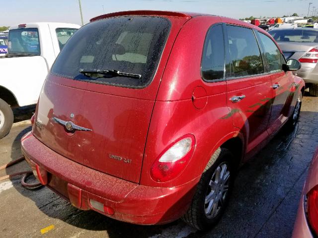 3A8FY68897T614356 - 2007 CHRYSLER PT CRUISER RED photo 4