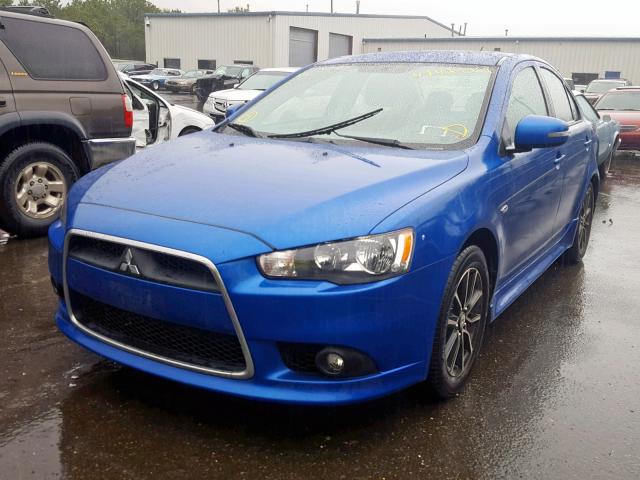 JA32V2FW6FU018407 - 2015 MITSUBISHI LANCER SE BLUE photo 2