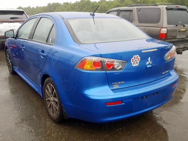 JA32V2FW6FU018407 - 2015 MITSUBISHI LANCER SE BLUE photo 3