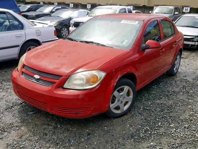 1G1AL58F087106042 - 2008 CHEVROLET COBALT LT RED photo 2