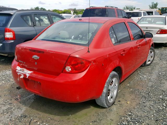 1G1AL58F087106042 - 2008 CHEVROLET COBALT LT RED photo 4