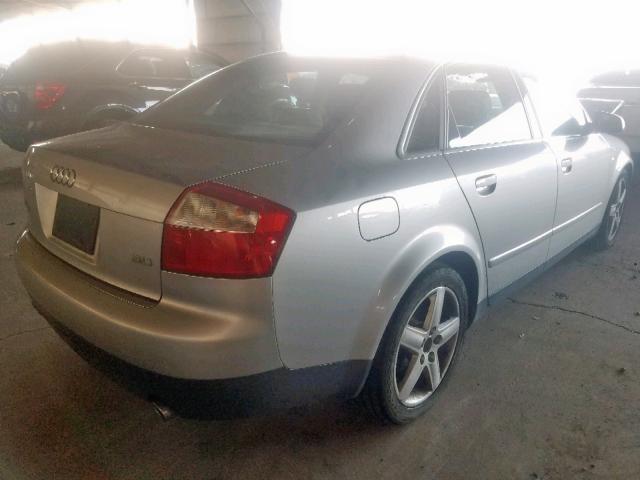 WAUJT68E13A324018 - 2003 AUDI A4 3.0 SILVER photo 4